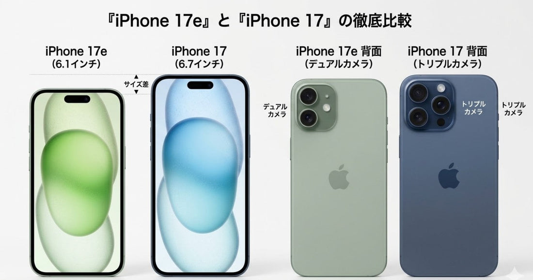 iPhone 17e 比較｜iPhone 17との違いは？価格差3万円でどっちを選ぶべきか