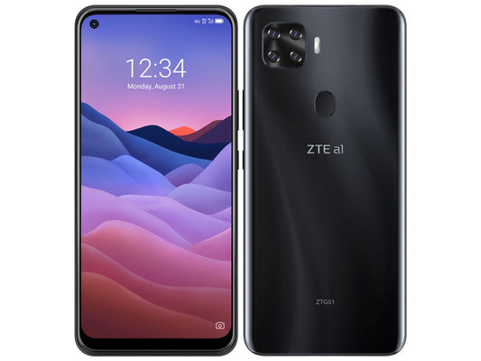 【ネットワーク利用制限▲】ZTE a1 128GB ブラック 【au版SIMフリー】 Cランク