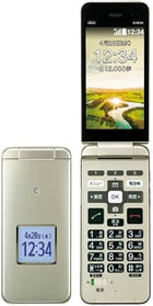 【ネットワーク利用制限▲】auかんたんケータイ 8GB シャンパンゴールド 【au版SIMフリー】 Bランク